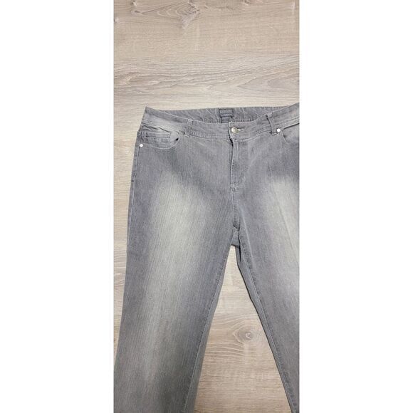 Chico's Additions Women's Black Gray Faded Jeans‎ Chico's Size 2 - Picture 14 of 15